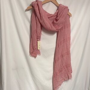 Simply Noelle Resortwear Blush Pink Striped Wrap Scarf/Sarong